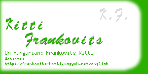 kitti frankovits business card